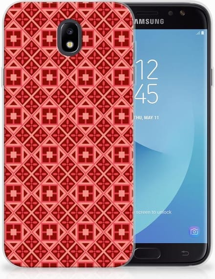 Samsung Galaxy J7 2017 | J7 Pro TPU bumper Batik Rood