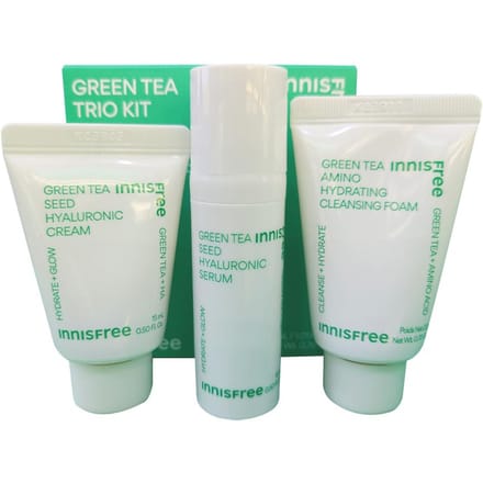 Innisfree Groene Thee Trio Kit (Serum15ml+Crème15ml+Vorm20g) #1KIT white