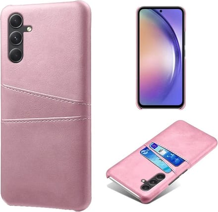 Backcover met Opbergvakjes + PMMA Screenprotector voor Galaxy A35 _ Roze Goud
