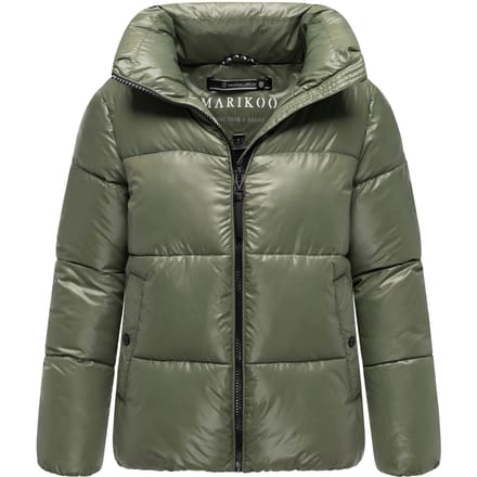 Marikoo dames winterjas Hazalee in puffer-stijl met glanzende look