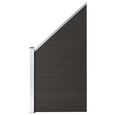 vidaXL - Schuttingpaneel - 95x(105-180) - cm - HKC - zwart