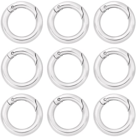 Dailygoods - Set van 12 Lente Sluitingen met O Ringen en Karabijnhaak