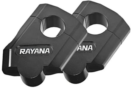 Motorfietsstuurverhogers Zwart Diameter 22mm (1 paar)