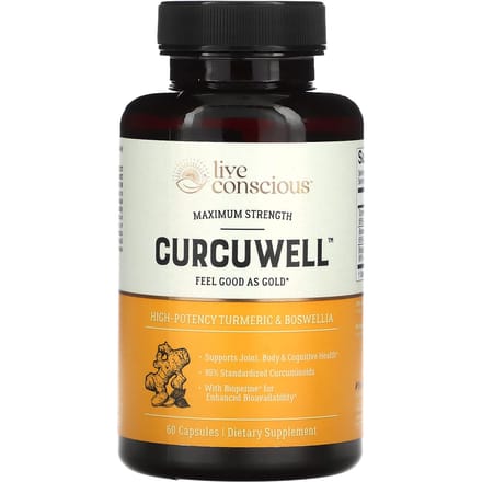 Vivre Conscient, Curcuwell, Force Maximale, 60 Capsules