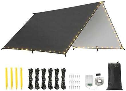 Waterdichte Campingzeil 3 x 3 m - Ideaal voor Buiten, Wandelen en Reizen