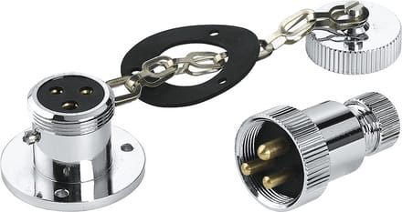 Waterdichte stekkerverbinding (plug & socket) 3-polig (3Ampere)