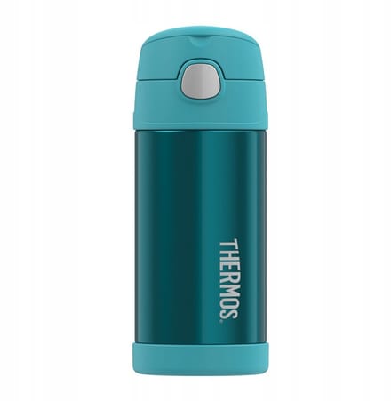 Thermos Kinder Drinkfles 0,35L Turquoise met Rietje - Lekvrij