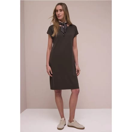 Knielange jersey jurk