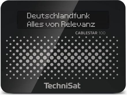 TechniSat CABLESTAR 100 - digitale radioprogramma's (voor ongecodeerde digitale radioprogramma's via kabelnet, voor het uitbreiden van een bestaand systeem, zonder boxen)12.00 x 9.00 x 5.70 cm, Zwart
