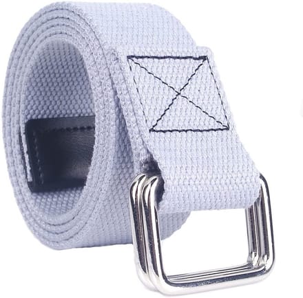 Verstelbare Unisex Canvas Riem, Casual Webbing Riem met Dubbele Ringgesp, 110cm Elastische Riem voor Jeans en Broeken