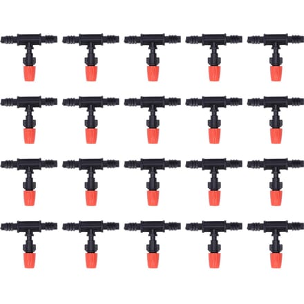 20 stuks Druppelirrigatie Mondstukken Druppelirrigatie Vernevelaars voor Tuinirrigatie Landbouw black