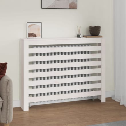 vidaXL Radiatorombouw 108,5x19x84 cm massief grenenhout wit