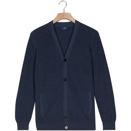 Baileys Vest Uni Color Subtle Structure Button Closure Dark Denim Blue / male