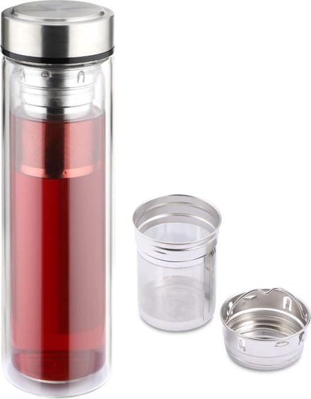 Dubbelwandige Fles Met Theefilter, 450 ml - Weis