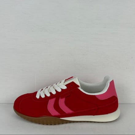 Sportieve sneakers met leuke afwerking rood Rood / 36