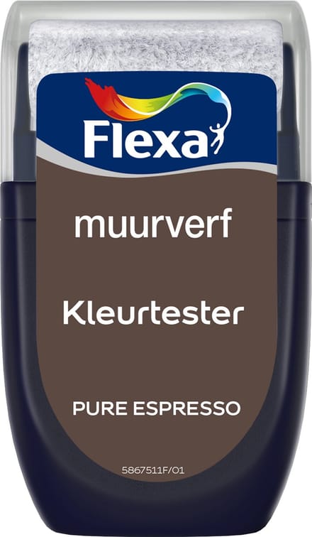 Flexa - Kleurtester Muurverf - Pure Espresso - 30 Ml