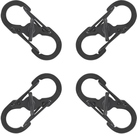 Mini-karabijnhaken set - ideaal voor outdoor - 4 stuks