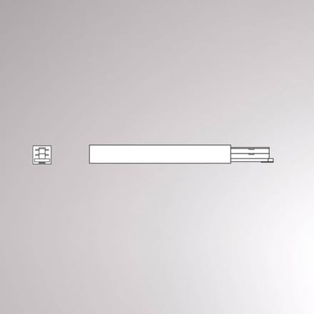 Molto Luce Eindvoeding voor Volare 2-fase rail, wit