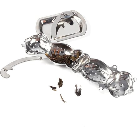 Schattige Roestvrijstalen Losse Thee Blad Infuser Bol Zeef Filter Diffuser Kruiden Specerijen Aap white
