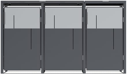 Westmann Varius-3 Metalen Containerombouw voor 3 kliko - Houtlook