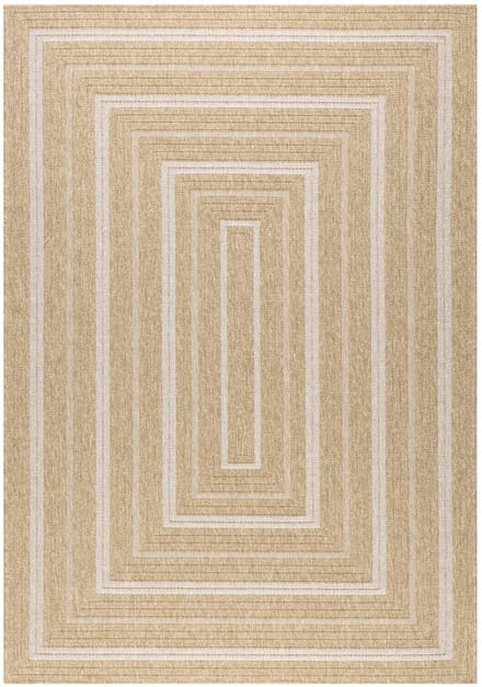 sweeek - Rechthoekig tapijt jute-effect beige voor binnen/buiten - daymo