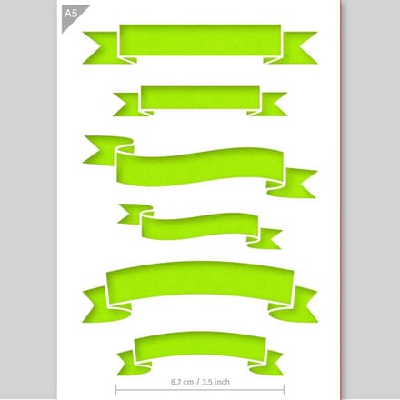 QBIX Banner Sjabloon A5 Formaat Kunststof - Onderste banier is 9cm breed