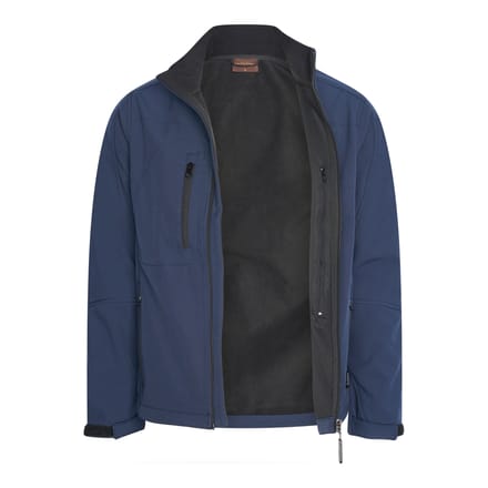 Cappuccino Italia - Heren Outdoorjas Softshell Zip Jacket - Blauw - Maat M