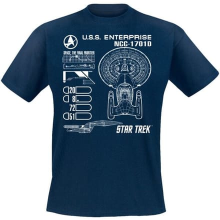 Star Trek T-shirt - Enterprise - M tot 5XL - voor Mannen - navy