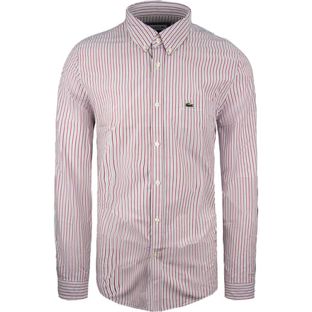 Lacoste Overhemd Rood/Wit Regular Fit Heren