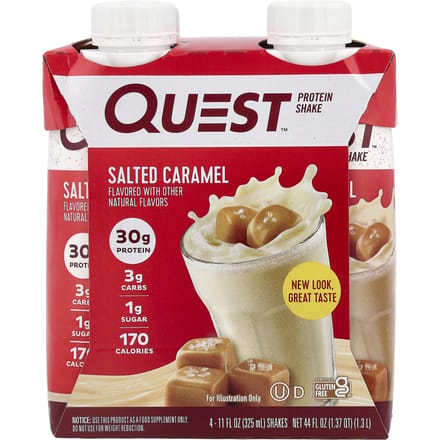 Quest Nutrition, Boisson Protéinée, Caramel Salé, 4 Unités, 11 fl oz (325 ml) Chaque