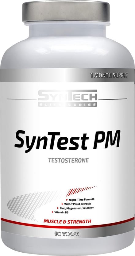SynTest PM 90caps - SynTech - Testosteron booster - Testo - Kracht - Spiergroei - Kracht