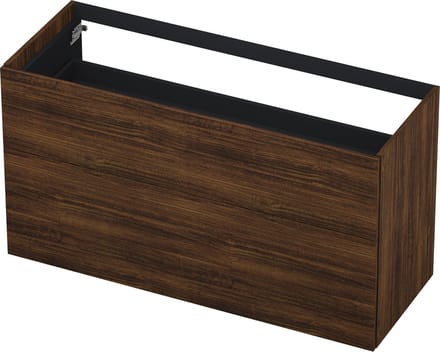 INK wastafelonderkast 2 laden greeploos push to open hout decor 120x45x65cm, koper eiken