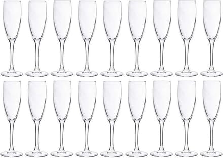 Cosy & Trendy Champagneglazen - 18x stuks - glas - 190 ml - Flutes
