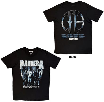 Pantera - Cowboys From Hell Tour '25 Heren Tshirt - S - Zwart/Blauw