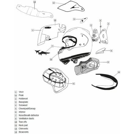 Motorhelm kapper Arai CHASER-X 7 mm