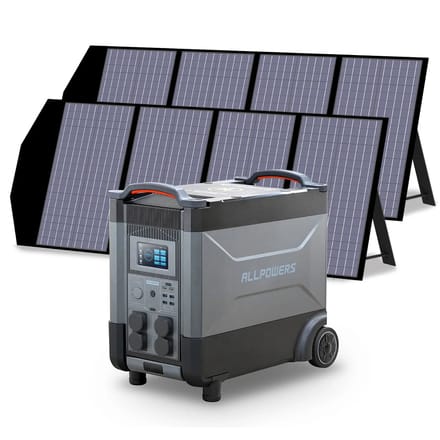 ALLPOWERS Solar Generator Kit 4000W (R4000 + SP029 140W Solar Panel) - R4000+2PCS SP029 140W Solar Panel
