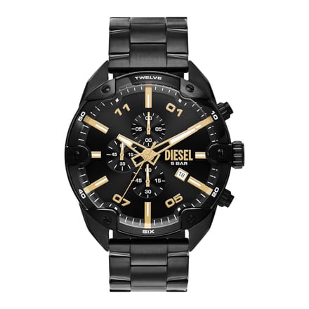 Diesel Spiked DZ4644 Horloge - Staal - Zwart - Ø 49 mm