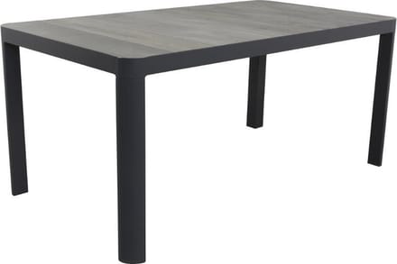 Queens tuintafel antraciet - 160 x 90 cm.