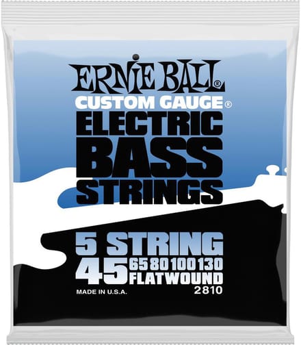 Ernie Ball 2810 Flatwound Bassnaren 5-Snarig (45-130)