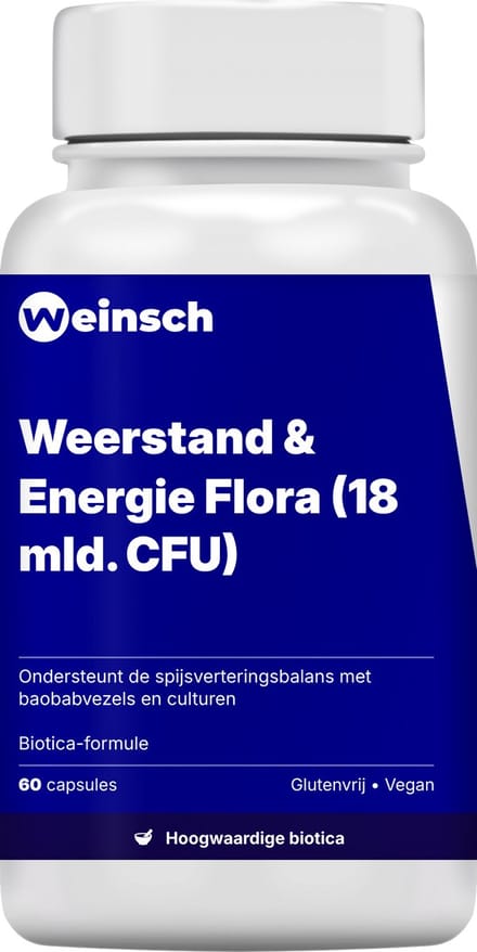 Weinsch Weerstand & Energie Flora (18 mld. CFU) | 450mg | 60 capsules