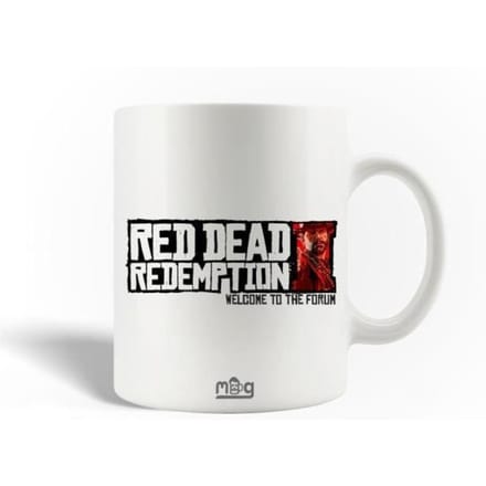 Mug en Céramique - Red Dead Redemption 2 - 30cl - Blanc - Compatible Lave-Vaisselle - Cylindrique
