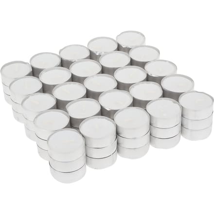 Theelichtkaarsen, plat pakket van 75 stuks