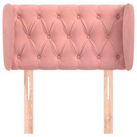 vidaXL - Hoofdbord - met - randen - 83x23x78/88 - cm - fluweel - roze