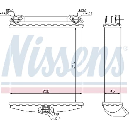 Warmtewisselaar, interieur verwarming NISSENS 72001
