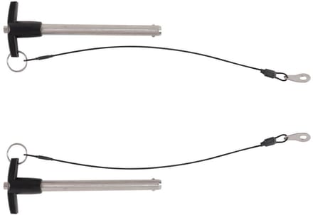 Dailygoods - Set van 2 T-greep Borgpennen voor Snelontgrendeling 100 mm
