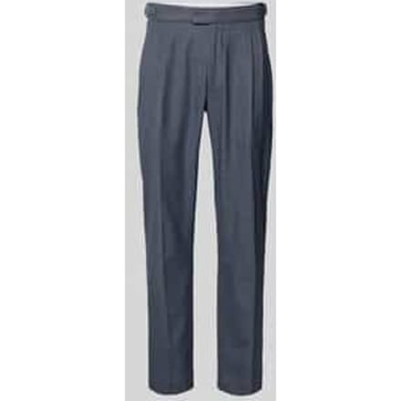 regular fit pantalon met persplooien en achterzakken