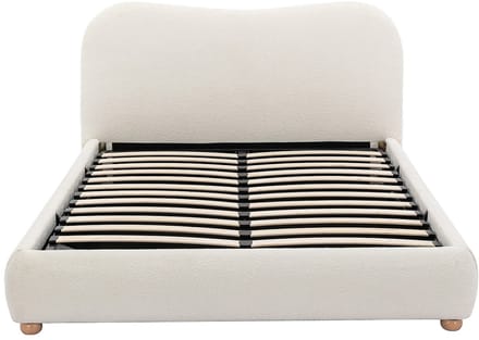 Vente-unique Bed met opbergruimte stof wit 120 x 190 cm