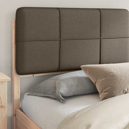 vidaXL - Bedframe - met - Gevoerde - Hoofdbord - Taupe - 180 - x - 200 - cm