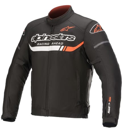 Alpinestars T-SP S Ignition Waterproof Jas Zwart Wit Fluo Rood - Jas