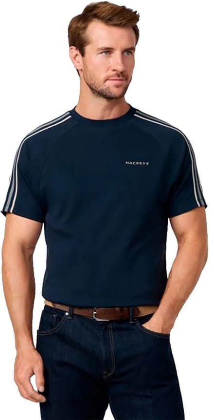 Hackett Tape T-shirt Met Korte Mouwen Blauw S Man